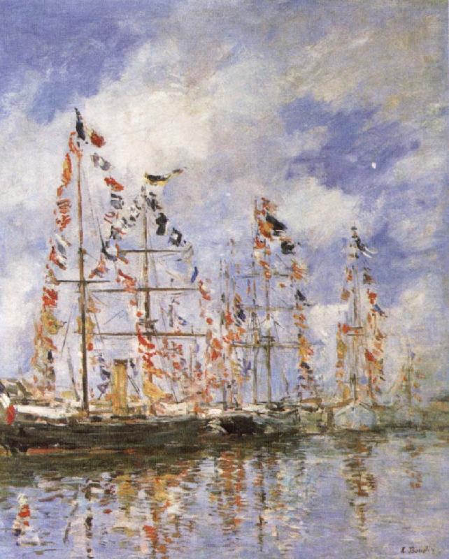 Eugene Boudin Sailing Ships at Deauville china oil painting image